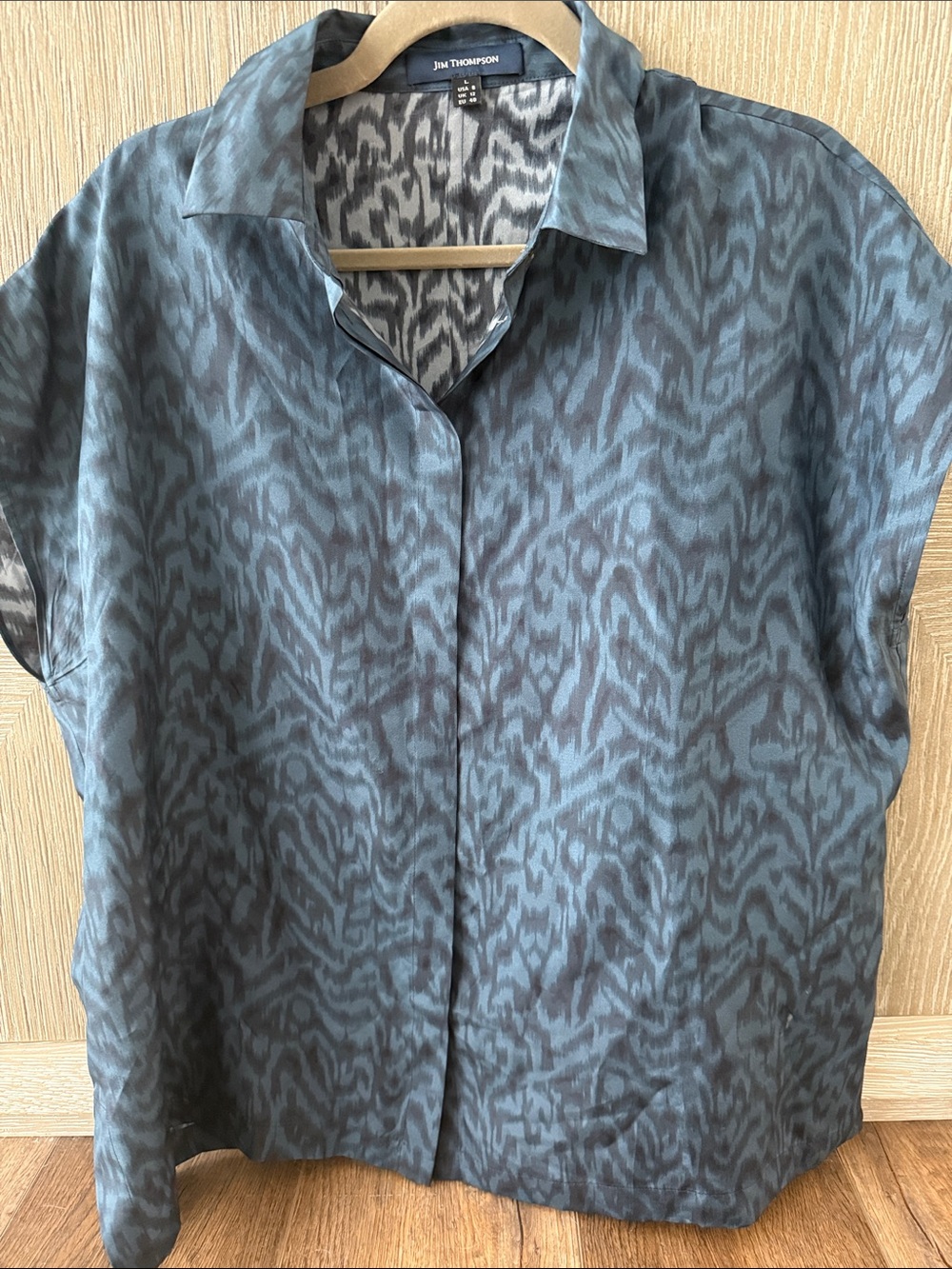 Jim Thompson Easy Silk Womens Dress Top/Blouse Size L
